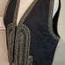 ZARA WOMAN BLACK CROPPED OPEN WAISTCOAT WITH GOLD EMBROIDERY SZ XL NWT