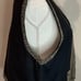 ZARA WOMAN BLACK CROPPED OPEN WAISTCOAT WITH GOLD EMBROIDERY SZ XL NWT