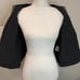 ZARA WOMAN BLACK CROPPED OPEN WAISTCOAT WITH GOLD EMBROIDERY SZ XL NWT