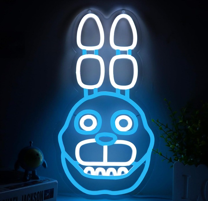 Fun Blue Bonnie Bunny Rabbit Five Nights at Freddy;s LED Light Video Game Decor