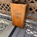 Vintage wooden trash bin