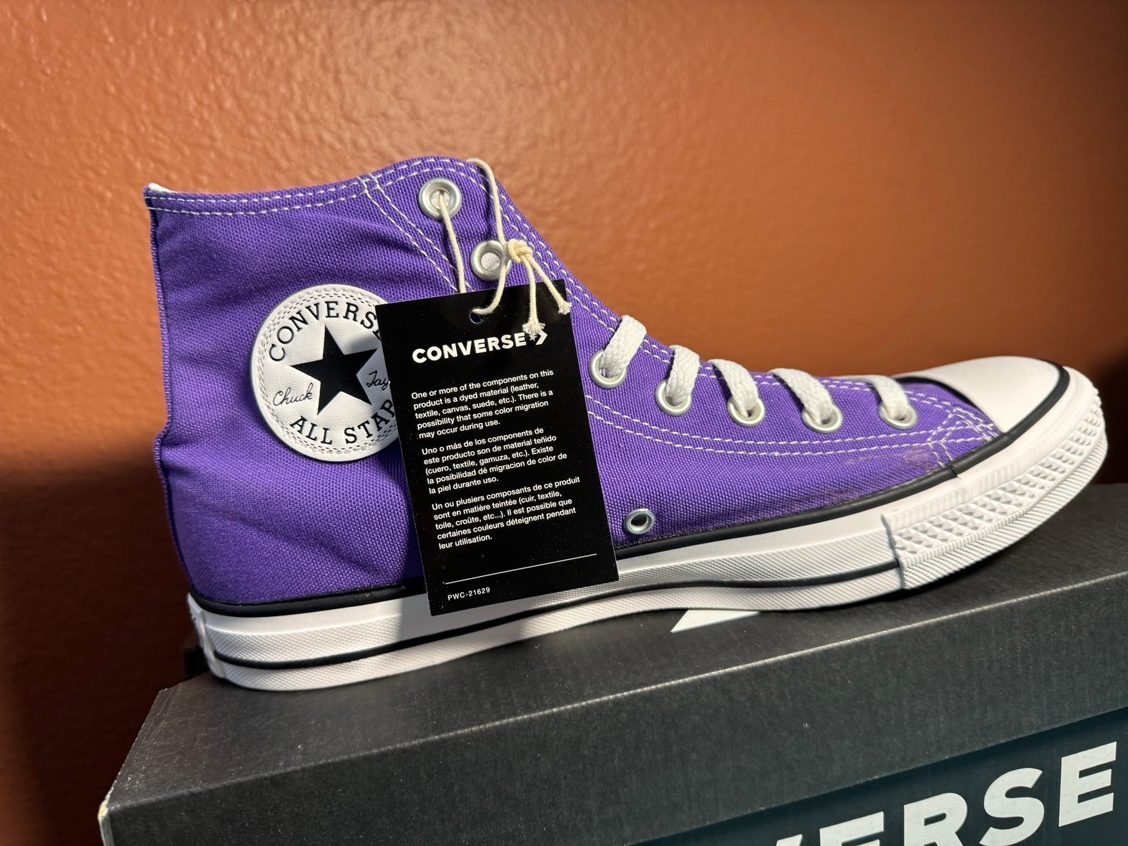 Converse Chuck Taylor All Star Electric Purple Unisex High Top Shoe Men 12 W 14