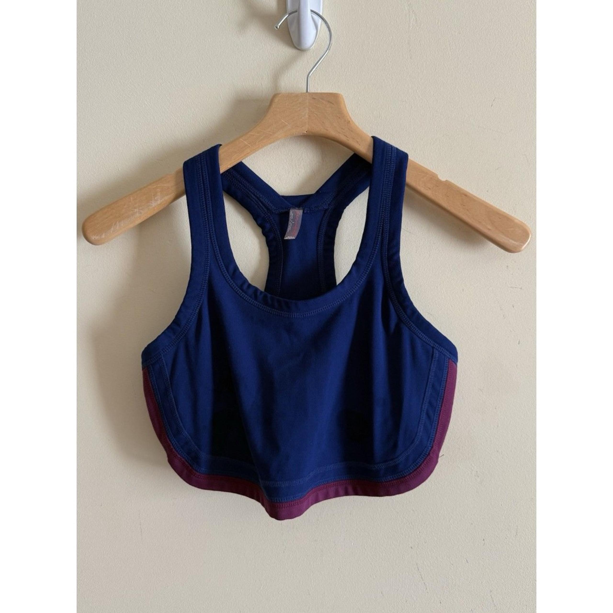 Free People Movement Women’s Navy Racerback Cross Design Sports Bra Size S