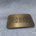 Sun Oil Logo Gas Oil Gold Tone Belt Buckle Hand Built Great Vintage Condition