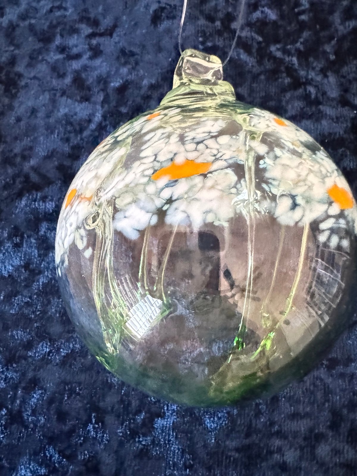 OVERSIZED BLOWN GLASS FLOWER ORNAMENT