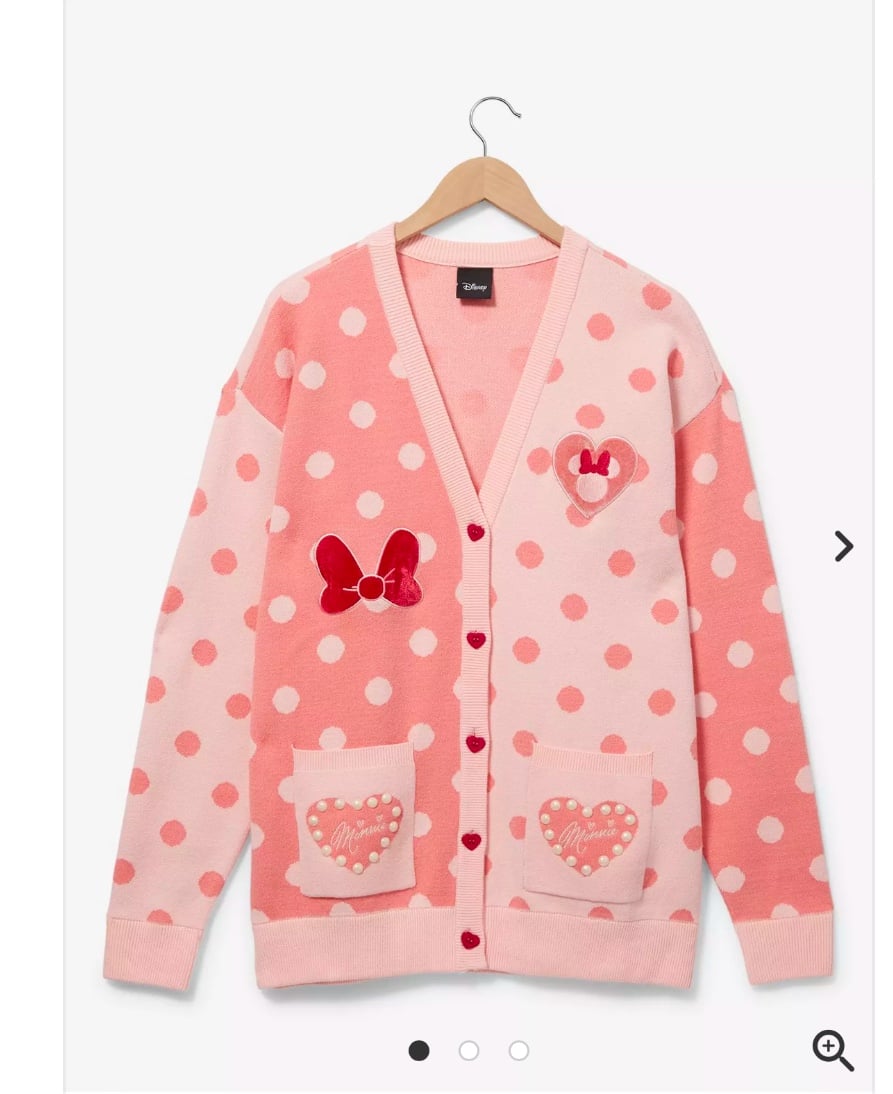Disney valentines pink cardigan