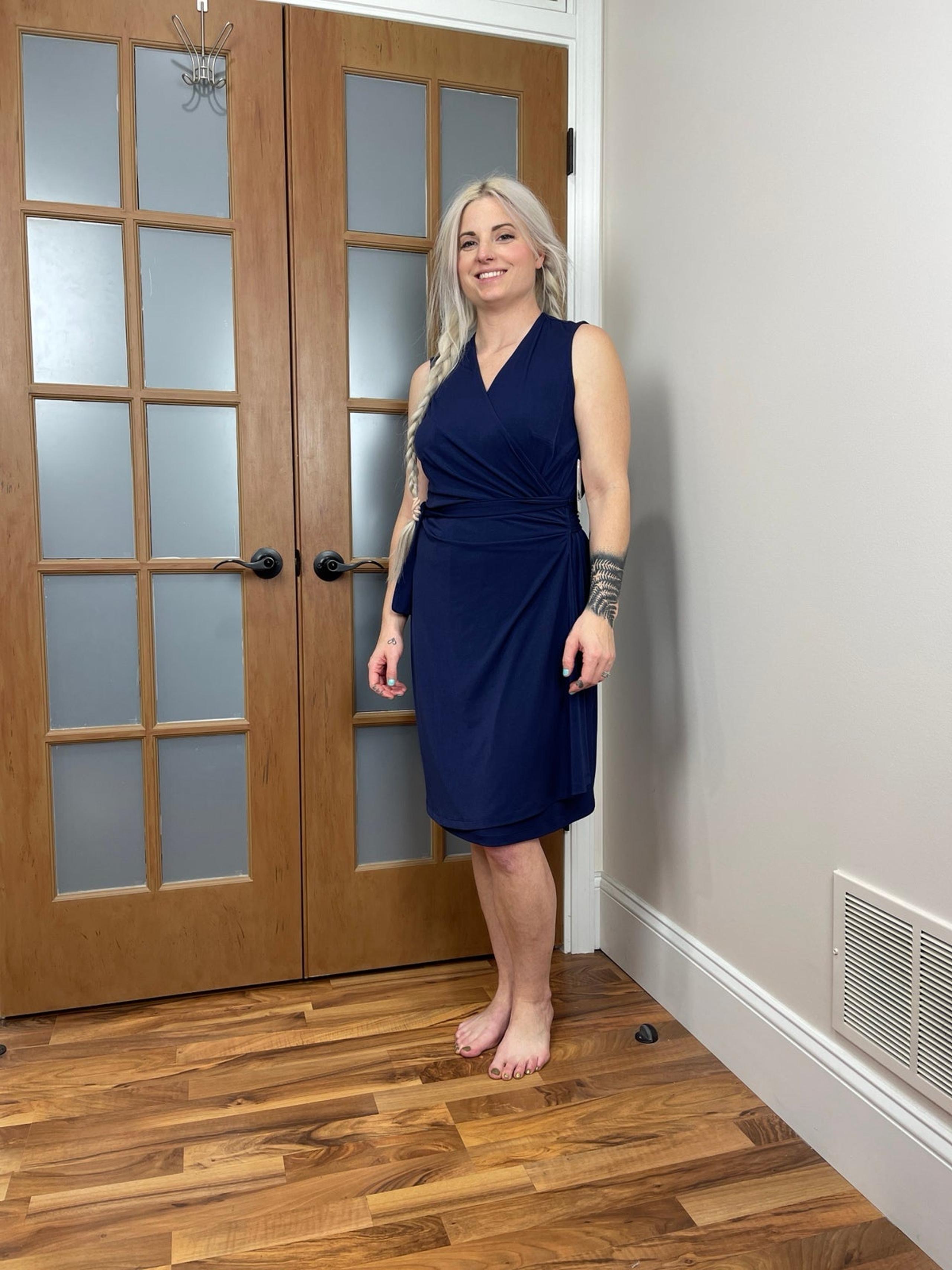 A86 - Julie Dillon Navy Wrap Dress (NWT)- Size 16W