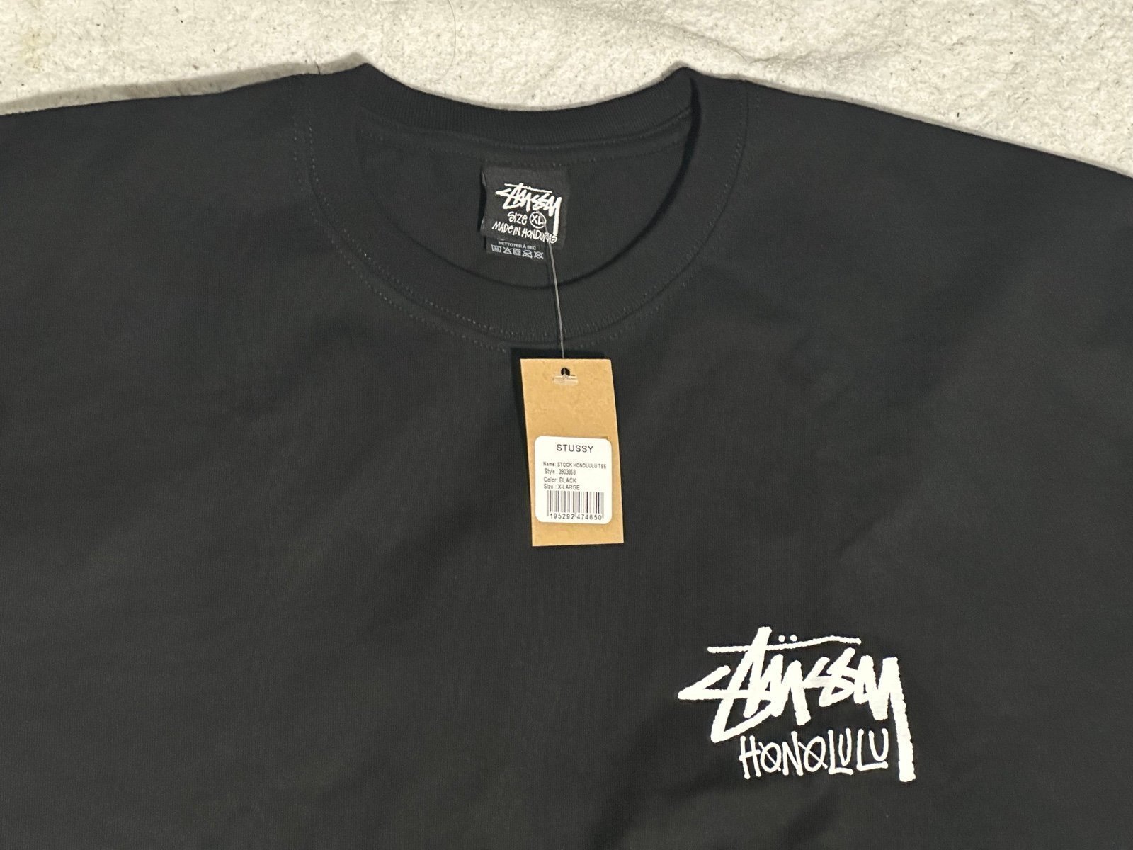 Stussy Honolulu Black T-Shirt for Men Size Large