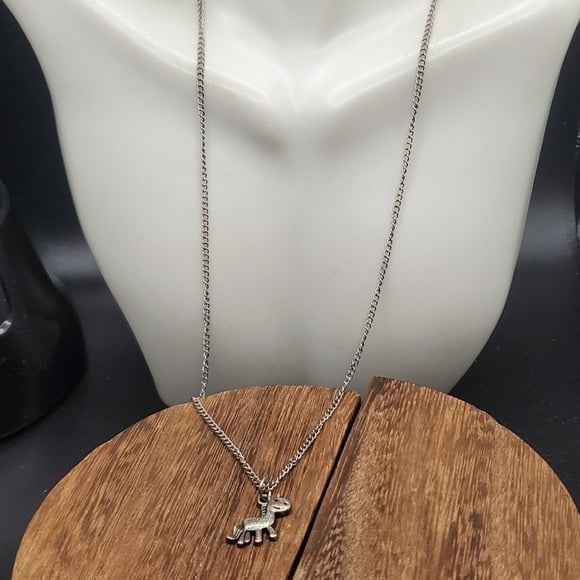 N2912 sterling pony necklace horse equestrian animal lover jewelry