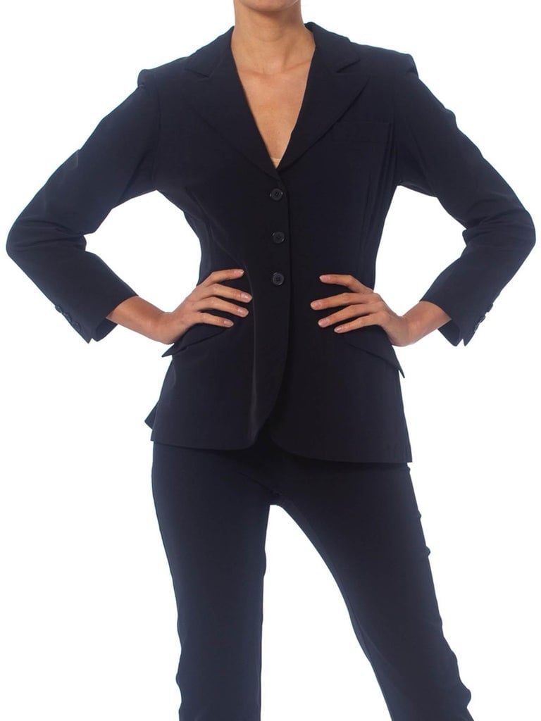 Norma Kamali Black Tailored Single Breast Three-Button Blazer MSRP 355 Size 10