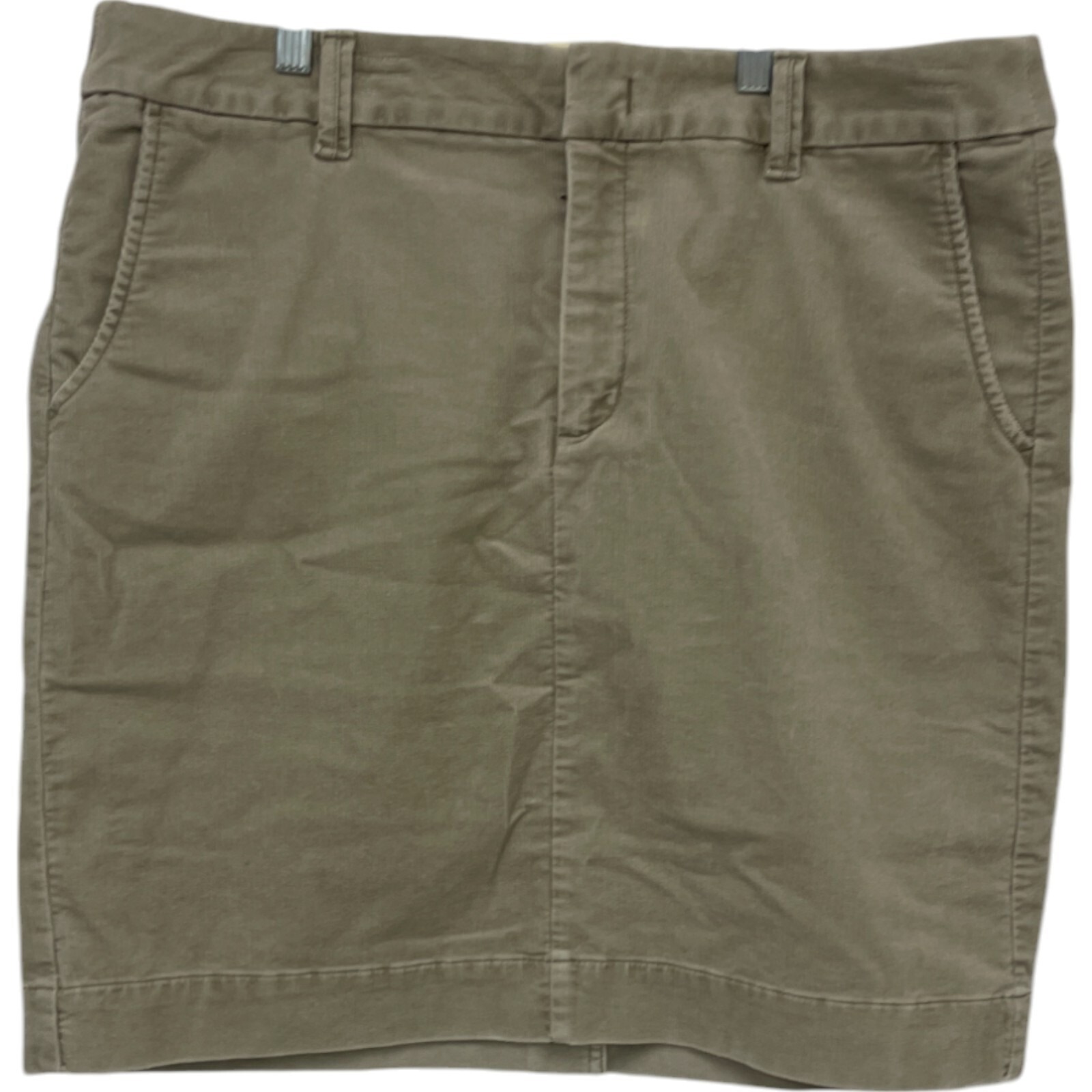 Eddie Bauer Corduroy Skirt Light Taupe Womens Size 16 Back Slit Pockets NWT