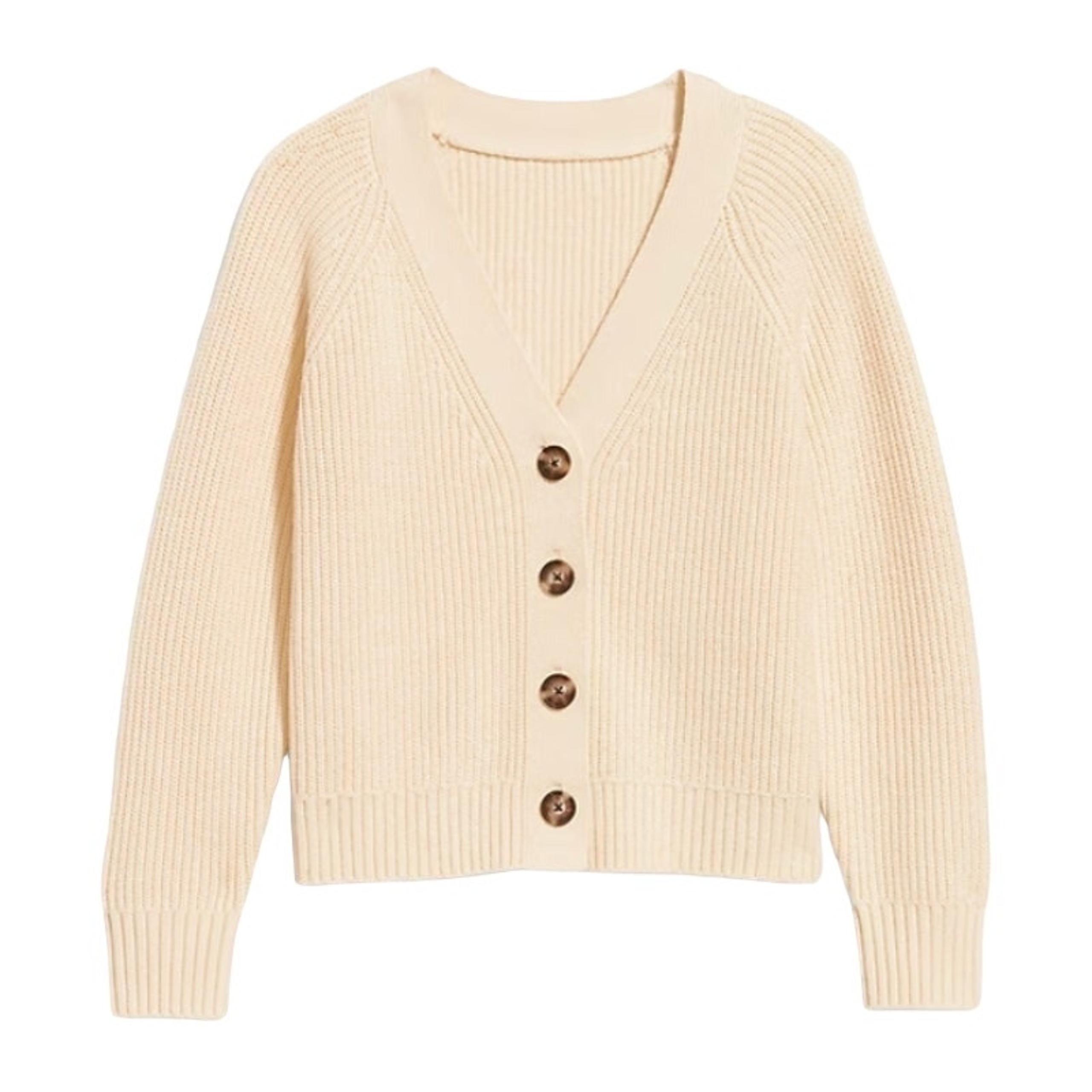 Old Navy Shaker-Stitch Cardigan in Cozy Cashmere, Size XS