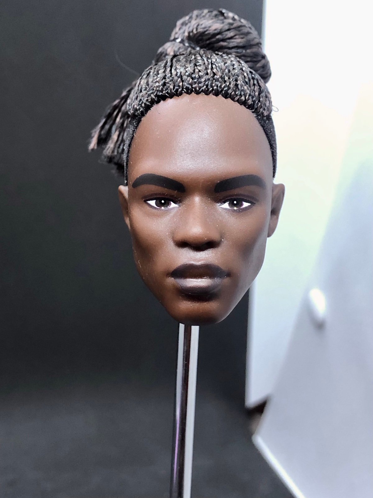 Barbie Looks # 4 Ken Doll Head Only African American Braids for OOAK Repaint