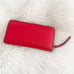 TORY BURCH | Large Red Zip Around Leather Wallet Long Gold Tone Hardware