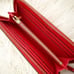 TORY BURCH | Large Red Zip Around Leather Wallet Long Gold Tone Hardware