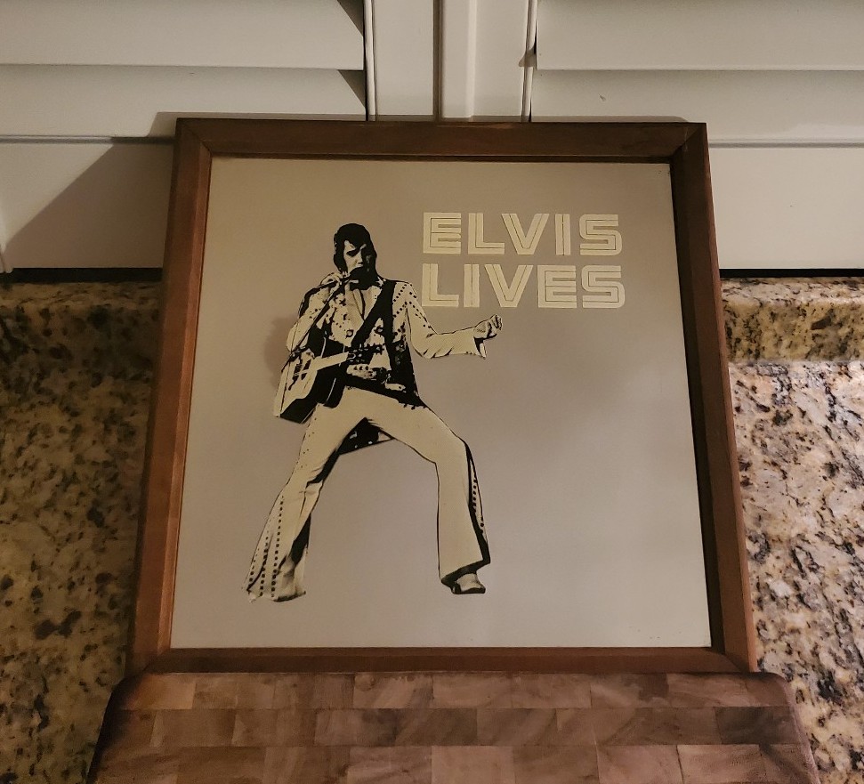 VINTAGE ELVIS PRESLEY FRAMED 12×12 MIRROR
