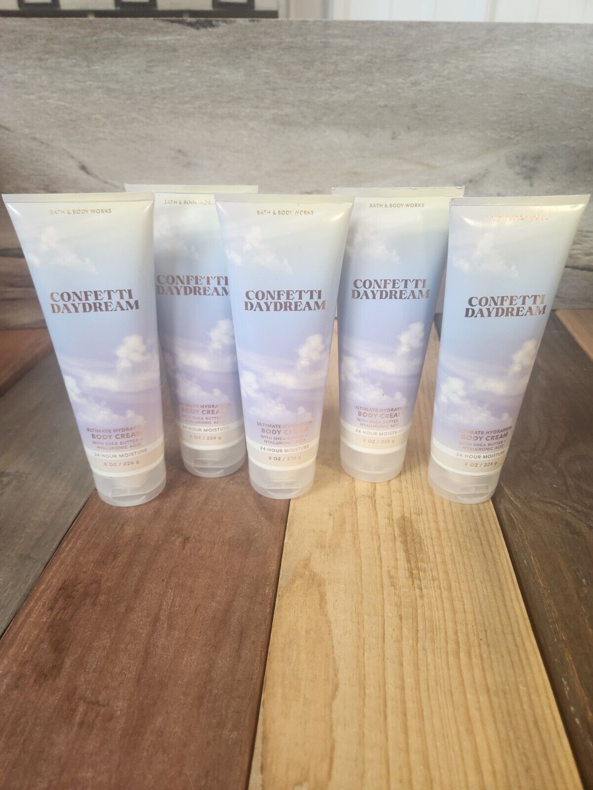5PK Bath & Body Works Confetti Daydream Body Cream 8oz