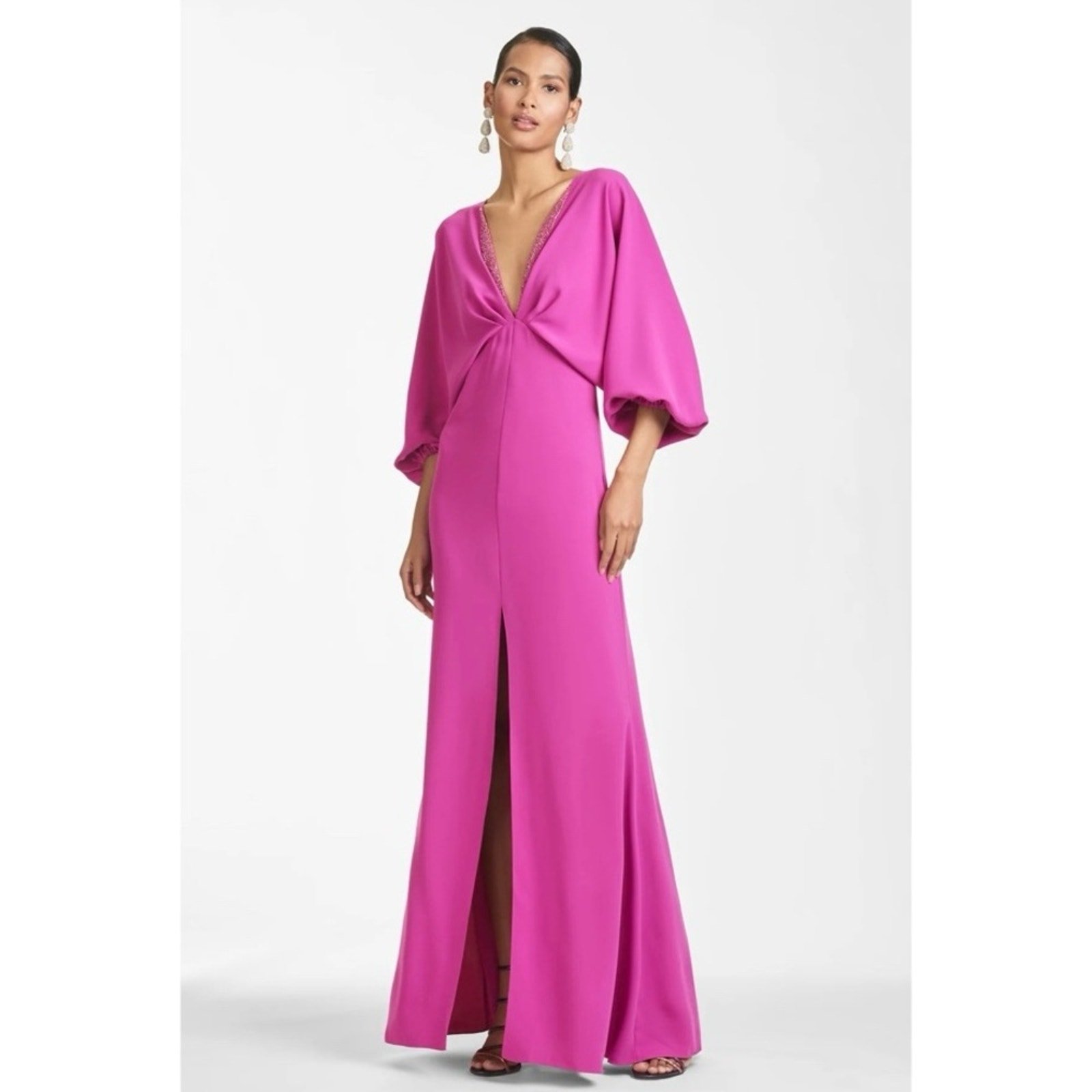 SACHIN & BABI GABBY GOWN MAGENTA