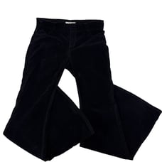 WE THE FREE Corduroy Flare Pant Size 29 Blue Black Pull On Mid Rise Funky Dark