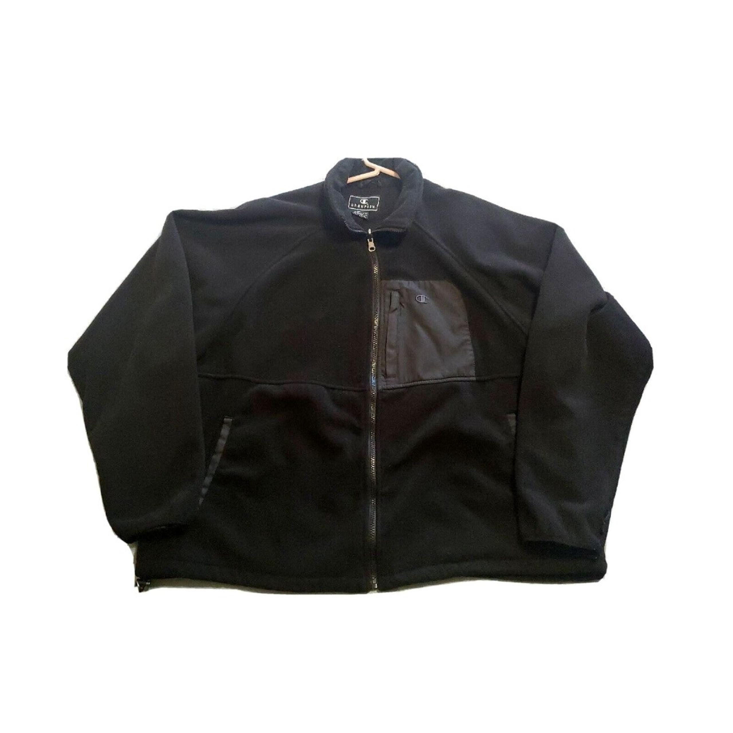 Unisex Sweatshirt Jacket XXL Black Zipped Pockets Champion Performance READ