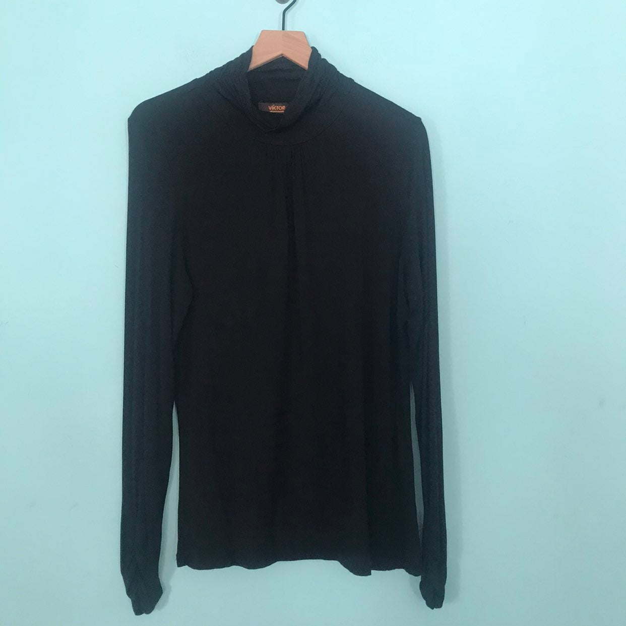 Victor Alfaro Ruched Jersey Turtleneck S