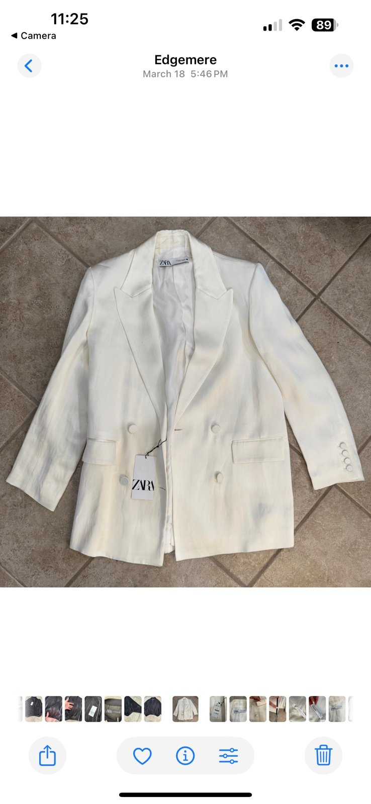 Zara Women's White Blazer