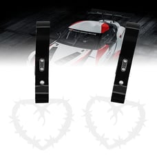NEW 2PCS BARBED WIRE WHITE JDM TSURIKAWA RING BLACK Handle Strap Drift Charm