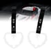 NEW 2PCS BARBED WIRE WHITE JDM TSURIKAWA RING BLACK Handle Strap Drift Charm