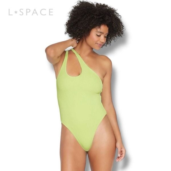 L*Space Phoebe One Piece Classic Swimsuit Women’s Size 6 Mojito Green