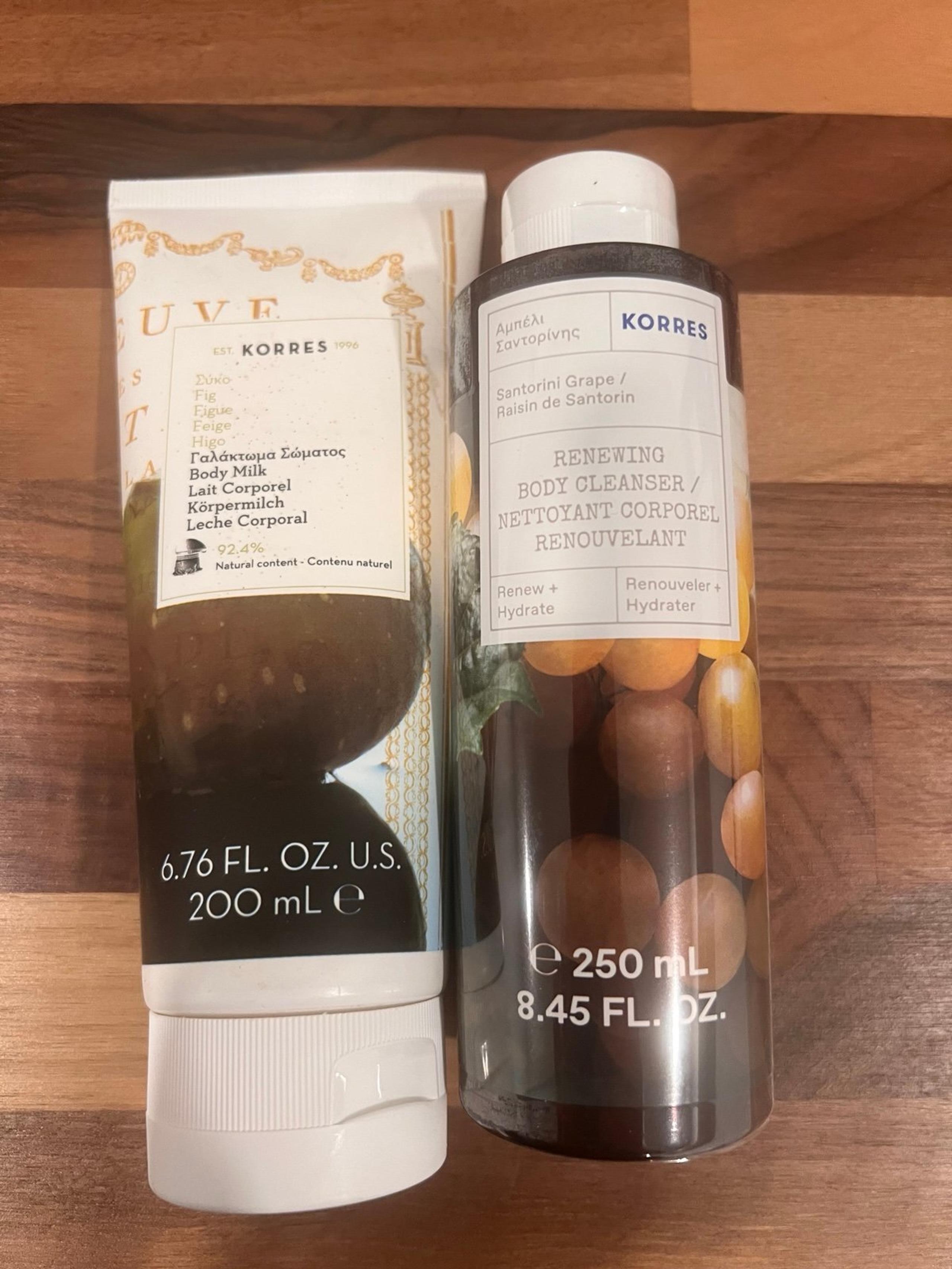 Korres Body Duo - Body Wash and Body Milk