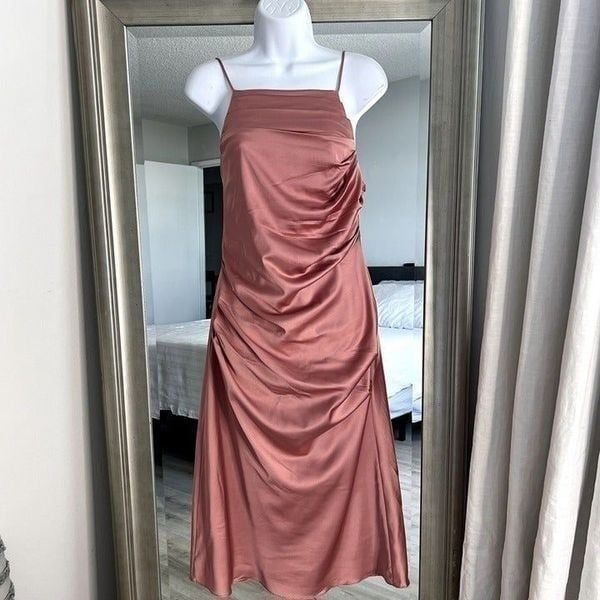 ASTR THE LABEL Cowl Slip Midi Dress Color Blush Size M