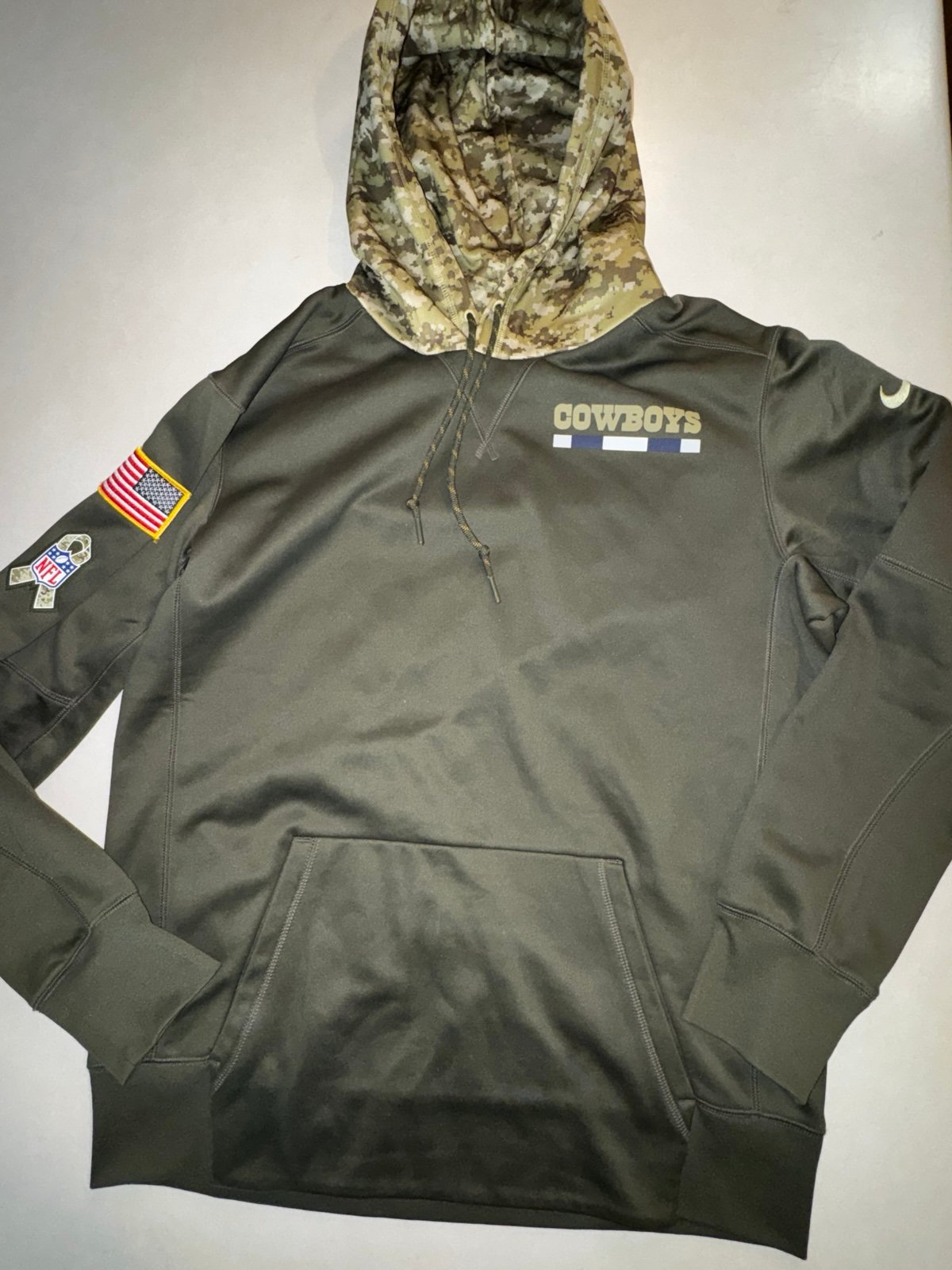 Nike Dallas Cowboys Salute to Service Pullover Camo Hoodie Mens Large