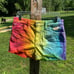 Size 12 rainbow galaxy tie dye levi’s high rise cutoff shorts hand dyed