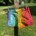 Size 12 rainbow galaxy tie dye levi’s high rise cutoff shorts hand dyed