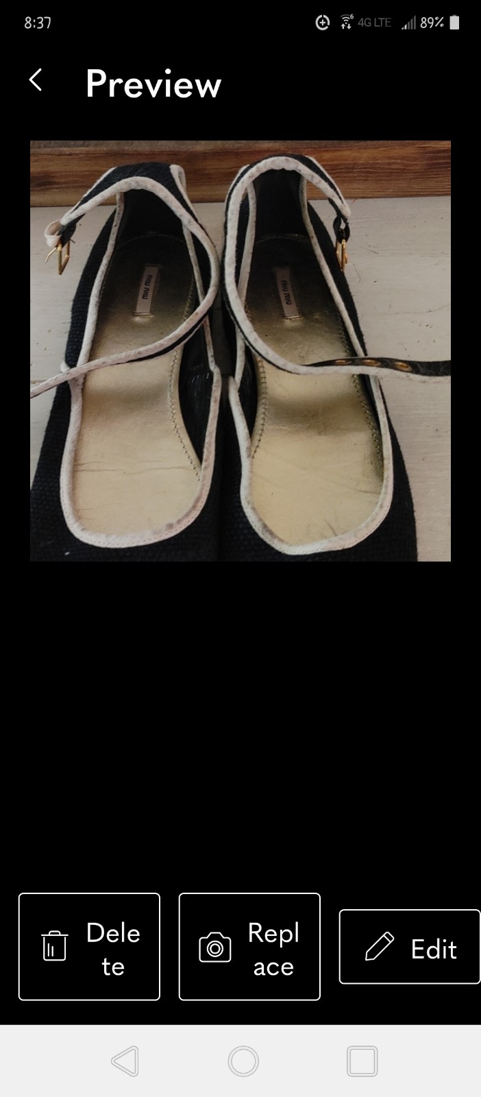 Miu Miu Ballerina raffia with ankle strap in fair condition.