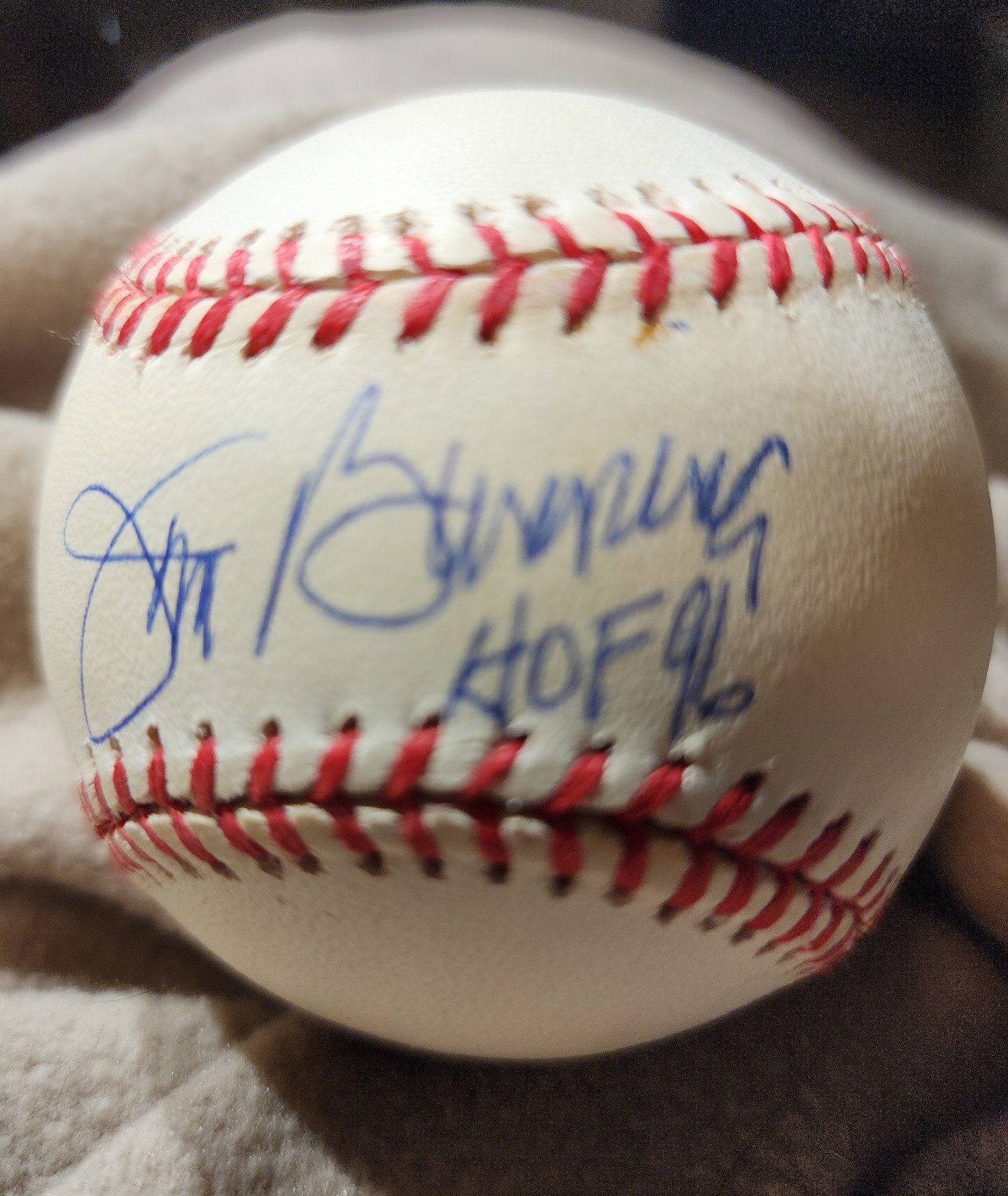 Jim Bunning Autographed Ball - inscribed HOF 96 w/coa ,photo& Schedule from the