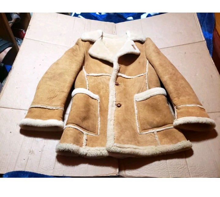 Vintage 70's Sears Leather Shop Men's Split Cowhide Rancher Coat Size 40 EUC