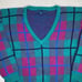 Vintage L-Simsbury V-Neck Pastel Checkers Sweater: Size Small