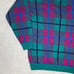 Vintage L-Simsbury V-Neck Pastel Checkers Sweater: Size Small