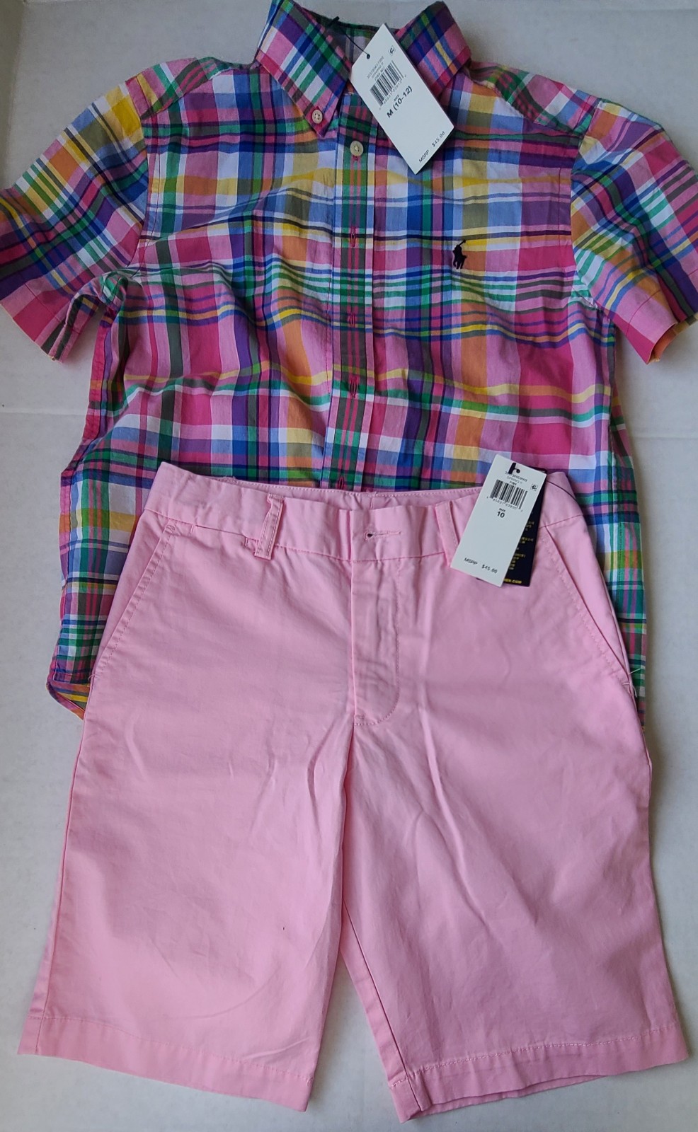 Ralph Lauren Polo 2 piece Set Pink Mu Size M 10-12