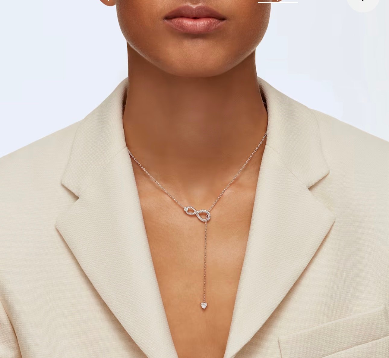 Swarovski Infinity Y necklace