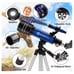 70mm Astronomy Refractor Telescope w/ Adjustable Tripod for Kids Beginner Adults