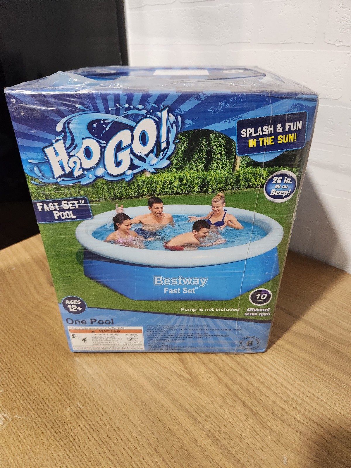 Bestway H2O GO! Fast Set Pool 8 Feet Wide 26” Deep 555 Gallons New In Box