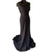 Sherri Hill 2 Piece Off the Shoulder Black Jersey Long Dress