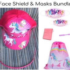 Unicorn Baseball Cap, Masks, Bag Bundle