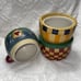 Vintage Sakura Nested Tea Coffee Cups Debbie Mumm Cookie Jar 1998