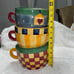 Vintage Sakura Nested Tea Coffee Cups Debbie Mumm Cookie Jar 1998