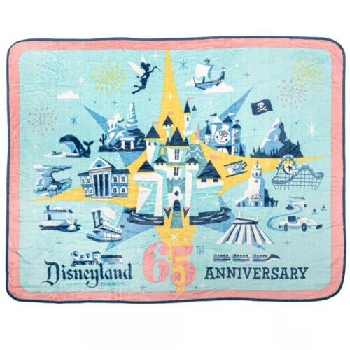 Disneyland Funko 65th Anniversary Happiest Place On Earth Fleece Blanket 45X60