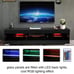 57'' TV Stands W/LED Lights for TVs up to 65 Television Console Cabinet Black