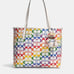Coach Bear Bag Charm In Rainbow Signature Canvas
